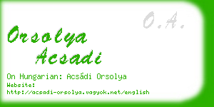 orsolya acsadi business card