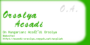 orsolya acsadi business card